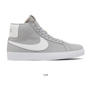 Nike high top grey lace up athletic canvas shoes sneakers size 10